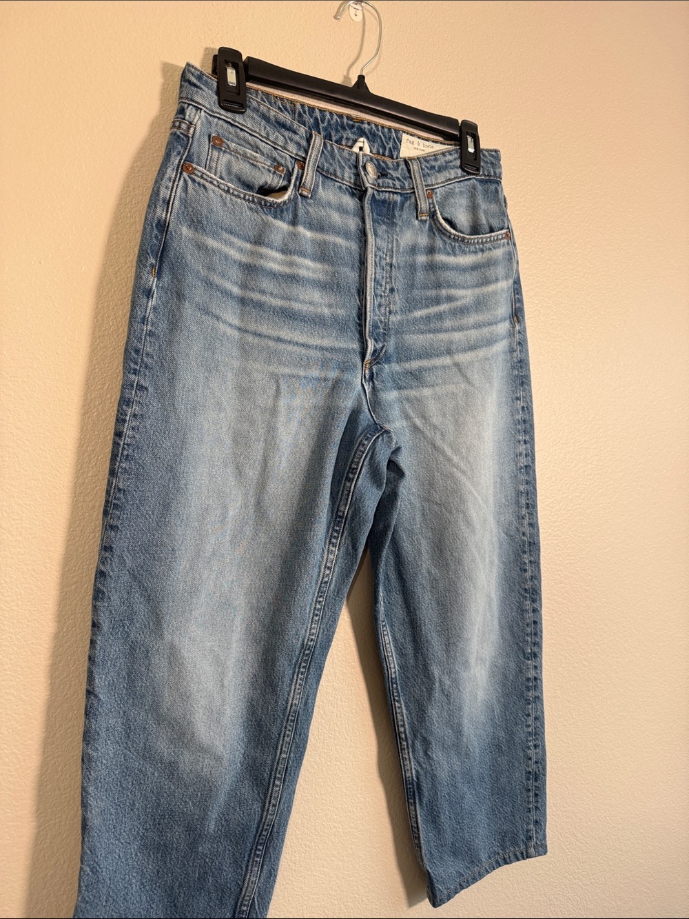 rag & bone Alissa High Waist Barrel Leg Crop Jeans in Clover - 27 - Picture 3 of 5